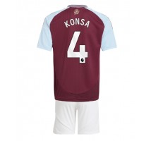 Aston Villa Ezri Konsa #4 Koszulka Podstawowa dzieci 2024-25 Krótki Rękaw (+ krótkie spodenki)